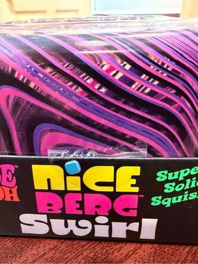 NEEDOH SWIRL BERG Pink & Purple Solid Squish Toy